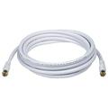 Monoprice 10 CL2 Quad Shielded RG6 F Type 18AWG Coaxial Cable White 106315