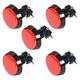 Game Push Button 60mm Round 12V LED Illuminated Push Button Switch with Micro switch for Arcade Video Red 5pcs