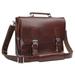 Vagarant Traveler Full Grain Leather Laptop Bag with Clasp Lock L55.WR