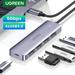 UGREEN 5-in-1 USB C Hub with 4 USB 3.0 Ports Aluminum Alloy Shell 0.5 ft Cable