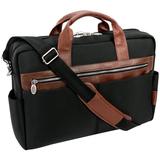 McKlein U Series SOUTHPORT 1680D Ballistic Nylon with Leather Trim 17 Nylon Two-Tone Dual-Compartment Laptop & Tablet Briefcase Black (79105)