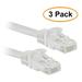 eDragon 3 Pack FLEXboot Series Cat5e 24AWG UTP Ethernet Network Patch Cable 20 Feet White
