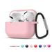 Njjex AirPods Pro & Airpods 1 2 3 Case Silicone Protective Skin [Front LED Visible] Protective Silicone Cover & Skin Compatible with AirPods 1 & 2 Pro Wireless Charging Case with Carabiner