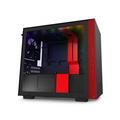 NZXT H210i - Mini-ITX PC Gaming Case - Front I/O USB Type-C Port - Tempered Glass Side Panel Cable Management - Water-Cooling Ready - Integrated RGB Lighting - Steel Construction - Black/Red