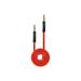 Tangle Free Flat Wire Car Audio Stereo Auxiliary Aux Cord Cable Adapter for Samsung Galaxy S IV/S4 GT-I9500? - Light Red