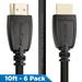 QualgearÂ® 10 Feet-6 Pack HDMI 2.0 cable with 24k Gold Plated Contacts Supports 4k Ultra HD 3D Upto 18Gbps Ethernet 100% OFC (QG-CBL-HD20-10FT-6PK)