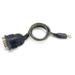 Micro Connectors E07-160 1 ft. USB-A Male 2.0 to Serial DB9-Male Adapter Clear