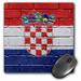 3dRose National flag of Croatia painted onto a brick wall Croatian Mouse Pad 8 by 8 inches