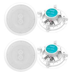 PYLE PWRC82 8 2 Way Indoor/Outdoor Waterproof Ceiling Speakers (4 Pack)