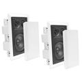 PYLE-HOME PDIW57 - In-Wall / In-Ceiling Dual 5.25 Enclosed Speaker System 2-Way Flush Mount White