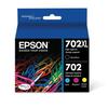 EPSON 702 DURABrite Ultra Ink High Capacity Black & Standard Color Cartridge Combo Pack (T702XL-BCS) Works with WorkForce Pro WF-3720 WF-3730 WF-3733