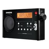 sangean pr-d7 bk am/fm digital rechargeable portable radio - black