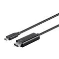 Monoprice USB C to HDMI 3.1 Cable - 9 Feet - Black | 5Gbps 4K@30Hz Type C Mirror or Expand you PC Display