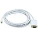 Monoprice Video Cable - 15 Feet - White | 32AWG Mini Display Port to VGA Cable