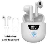 Wireless Earbuds for iPhone Samsung Android Apple Bluetooth 5.1 Headphones LED Earphones Earpods White