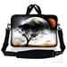 LSS 17-17.3 Laptop Sleeve Bag Compatible with Acer Dell HP MacBook Carrying Case Pouch w/ Handle & Adjustable Strap Planet Mars Earth and Moon Eclipse