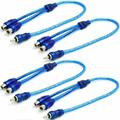 4 Absolute RCA Audio Cable Y Adapter Splitter 1 Male to 2 Female Plug Cable
