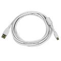 Monoprice USB 2.0 Cable - 10 Feet - White | USB Type-A to USB Mini-B 2.0 Cable - 5-Pin 28/24AWG Gold Plated