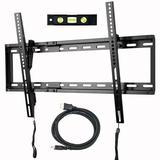 VideoSecu Tilt TV Wall Mount for Most 32 -70 Sony Vizio LG Sharp Panasonic LCD LED Plasma 3D HDTV Flat Panel Screen 4K TV Bracket with HDMI Cable bxm