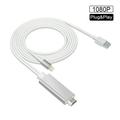 Lightning to HDMI Adapter Cable to HDMI Connector 1080P HDTV Cable Lightning Digital AV Adapter Cord for X 8 7 6Plus 5s Mini Air Pro iPod to TV Projector Monitor (Silver)