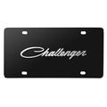 Dodge Challenger Classic 3D Logo on Black Stainless Steel License Plate