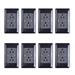 GREENCYCLE 8 Pack 2A Smart Dual USB Charger Wall Plate Outlet Socket 15A AC Power Outlet Charging Receptacle Black Adapter (ETL Listed)