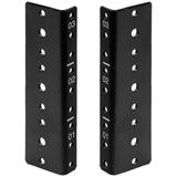 NavePoint 3U Vertical Rack Rail Pair DIY Kit with Hardware Black