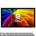 QualGearÂ® 16:9 Fixed Frame Projector Screen 110-Inch 3D High Reflective Silver 2.5 Gain QG-PS-FF6-169-110-S