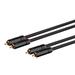 Monoprice Male RCA Two Channel Stereo Audio Cable - 15 Feet - Black Gold Plated Connectors Double Shielded With Copper Braiding - Onix Series