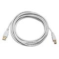 Monoprice USB 2.0 Cable - 10 Feet - White | USB Type-A Male to USB Type-B Male 28/24AWG Gold Plated