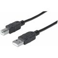 Manhattan Hi-Speed USB B Cable - USB 2.0 Type-A Male to Type-B Male 480 Mbps 10 ft. Black