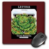 3dRose Lettuce Prizehead Card Seed Company Fredonia NY Mouse Pad 8 by 8 inches