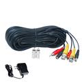 VideoSecu CCTV 50ft Video Audio Power Security Camera Extension Cable Wire Cord with Power Supply and Free BNC/RCA Adapters b1y