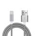 6ft Long Metal Durable Braided USB-C Type-C Sync Charger Data Cable [Silver] [Rapid Charge Support] AOV for Verizon LG V20 - AT&T LG V20 - Sprint LG V20 - T-Mobile LG V20 - US Cellular LG V20