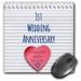 3dRose 1st Wedding Anniversary gift - Paper celebrating 1 year together - first anniversaries - one yr - Mouse Pad 8 by 8-inch (mp_154428_1)