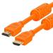 Cmple - Orange HDMI Cable High Speed HDTV Ultra-HD (UHD) 3D 4K @60Hz 18Gbps 28AWG HDMI Cord Audio Return - 6 Feet