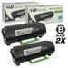 LD Compatible Replacement for Lexmark 501H 50F1H00 High Yield Black Toner Cartridges 2-Pack for MS310d MS310dn MS312dn MS315dn MS410d MS410dn MS415dn MS510dn MS610de MS610dn MS610dte