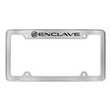 Buick Enclave Chrome Plated Metal Top Engraved License Plate Frame Holder