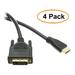 C&E HDMI to DVI Cable HDMI Male to DVI Male CL2 rated 10 Feet 4 Pack