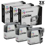 LD Ã‚Â© Set of 3 Ink Cartridges: 3 of LC103BK Black Compatible with Brother LC103 for the MFC J245 J285DW J450DW J470DW J475DW J650DW J6520DW J6720DW J6920DW J870DW J875DW Printers
