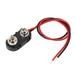 15cm Length Black Red Double Cable Connection 9V Battery Clips Connector Buckle