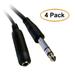 C&E 1/4 Inch Stereo Extension Cable TRS Balanced 1/4 Inch Male to 1/4 Inch Female 25 Feet 4 Pack