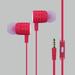 High Definition Sound 3.5mm Stereo Earbuds/ Headphone Compatible with Motorola One Action One Vision Moto E6 Asus ROG Phone II Alcatel Avalon V (Red) - w/ Mic + MND Stylus