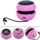 Wired Portable Loud Speaker Pink Multimedia Audio System w Built-in Battery for Ipod Nano 7th Gen 5th Gen iPhone 6S Plus 6 Plus 5S iPad Pro 9.7 12.9 Mini 4 3 2 Air 2