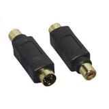 Kentek S-Video male to RCA female gold plated adapter video connector M/F