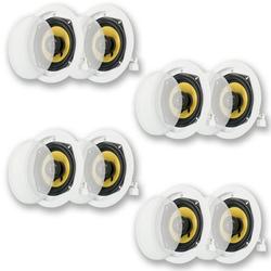 Acoustic Audio HD-5 In Ceiling Speakers Home Theater Surround Sound 4 Pair Pack