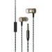 Super Sound Metal 3.5mm Stereo Earbuds/ Headset for OPPO R17 Pro Realme 2 R17 F9 F9 Pro (Gold) - w/ Mic