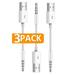 epacks for iPod Shuffle Cable 3-Pack 3.5mm Jack Plug Adapter to USB Power Charge USB Charger SYNC Data Cable Compatible for Apple iPod Shuffle 3rd 4th 5th Generation MP3/MP4 (Upgraded)