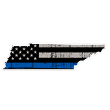 Tennessee State (U43) Thin Blue Line Vinyl Yeti Tumbler Decal Sticker Laptop/Netbook