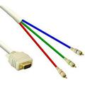 IEC M5329-25 DH15 Male (VGA) to 3 RCA Male Cable 25
